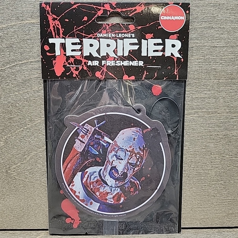 Art the Clown Air Freshener – Terrifier – Bloody Table Leg – Horror Car Decor